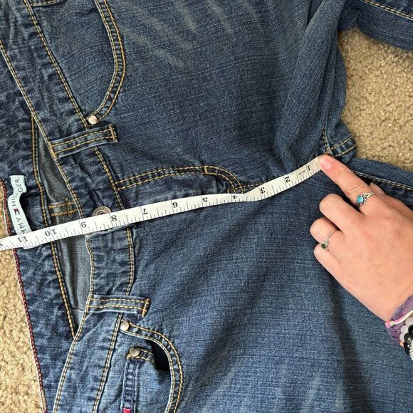 TOMMY HILFIGER Classic Blue Women's Jeans size 8 y2k 90s flare denim - Picture 11 of 13